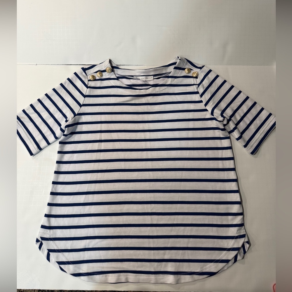Navy Striped Kids Shirt